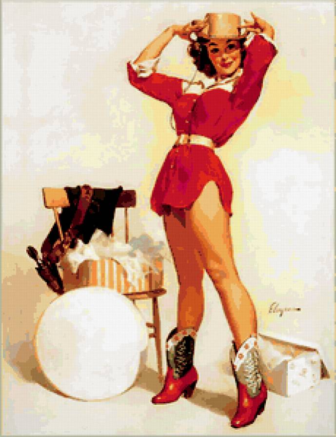 ретро девушка - ретро, девушка, пин-ап, покупка, шляпа, красота, винтаж, она - предпросмотр