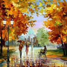 Схема вышивки «Леонид Афремов ""Каждый занят своим делом"»