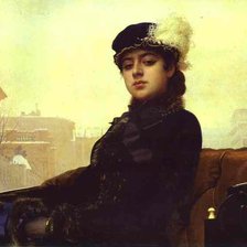 Схема вышивки «Крамской/ Неизвестная. 1883»