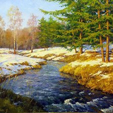 Схема вышивки «Дмитрий Лёвин. Пейзаж»