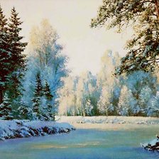 Схема вышивки «зима»