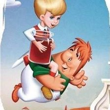 Схема вышивки «Малыш и Карлсон»