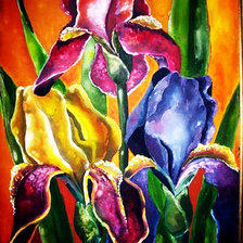 Схема вышивки «Ирисы»