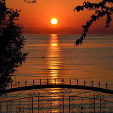 Схема вышивки «закат»