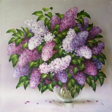 Схема вышивки «сирень»