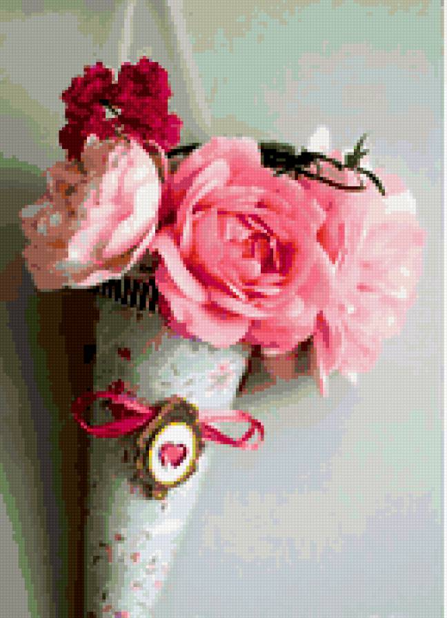 цветы - розовое, красиво, цветы, букет, розы - предпросмотр