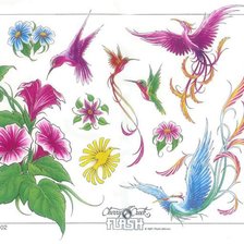 Схема вышивки «птицы»