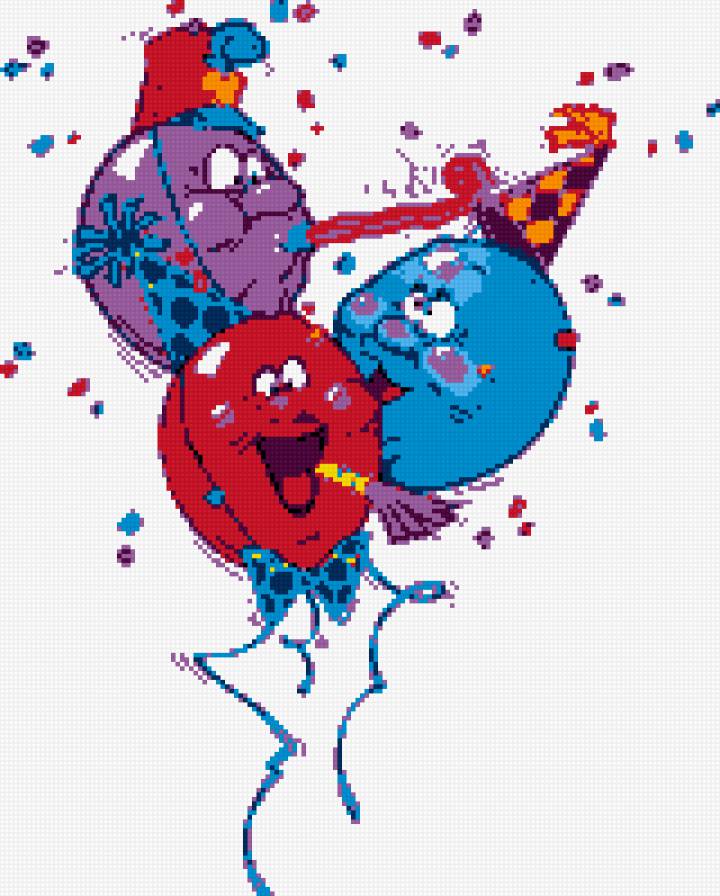 воздушные шары - праздник, радость, детям, конфети, воздушные шары - предпросмотр