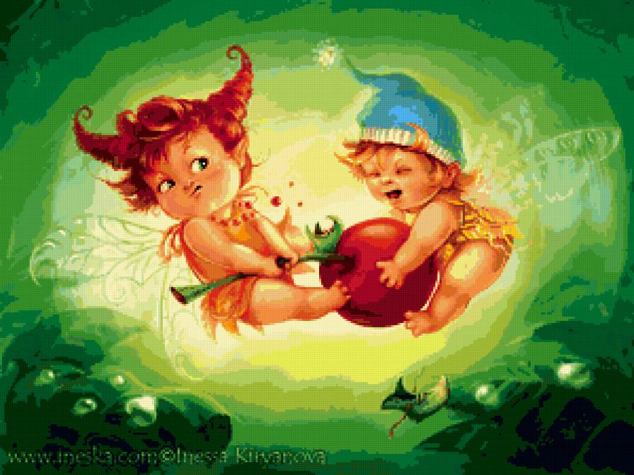 эльфы - вишня, сказка, эльфы, детям, детская - предпросмотр