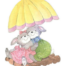 Схема вышивки «зайки»