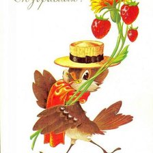 Схема вышивки «воробей»