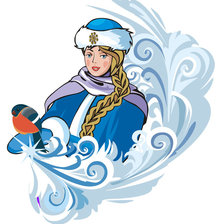 Схема вышивки «снегурочка»