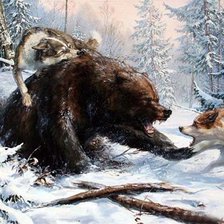 Схема вышивки «охота»