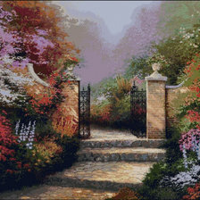 Схема вышивки «аллея»