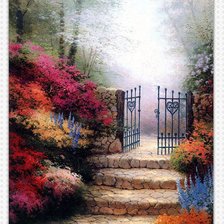 Схема вышивки «аллея»