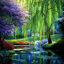 Схема вышивки «парк»