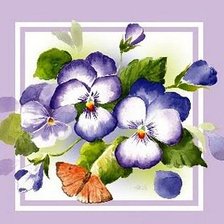 Схема вышивки «анютины глазки»