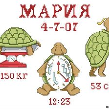 Схема вышивки «Метрика»