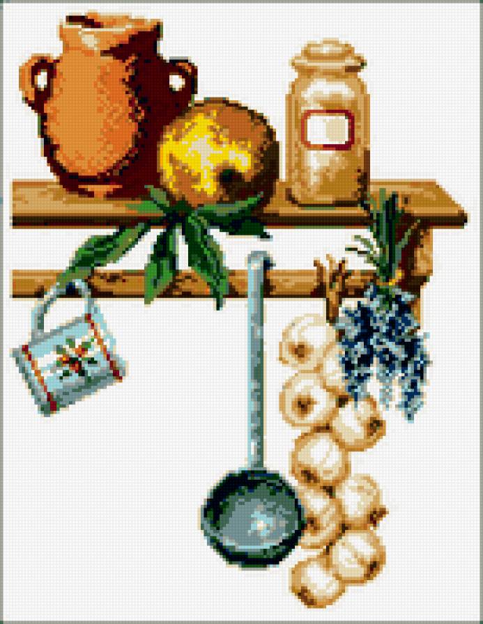 для кухни - овощи, кувшин, панно, чеснок, для кухни, кружка - предпросмотр