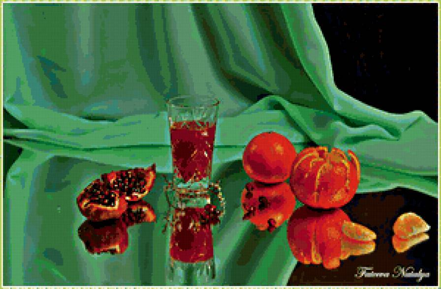 №360266 - фрукты, вино, натюрморт - предпросмотр