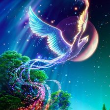 Схема вышивки «птица счастья»