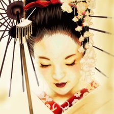 Схема вышивки «Гейша»