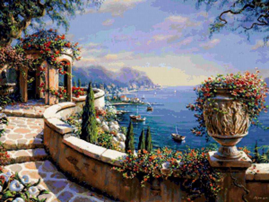 солнечный художник 1 - дети, картины, живопись, цветы, девушка, красота женщины, фэнтези - предпросмотр