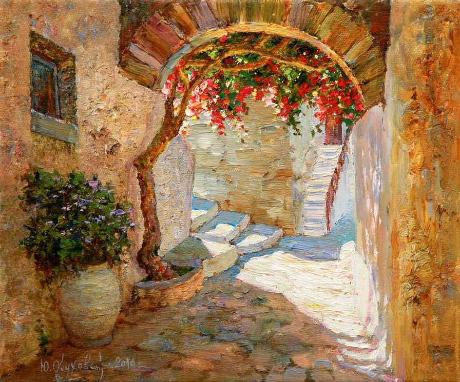 солнечный художник 17 - картины, живопись, красота женщины, девушка, цветы, фэнтези, дети - оригинал