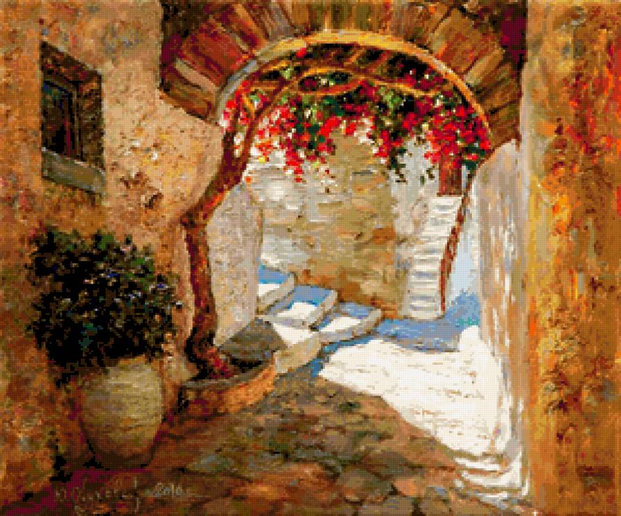 солнечный художник 17 - фэнтези, красота женщины, картины, девушка, дети, живопись, цветы - предпросмотр