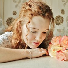 Схема вышивки «девушка»