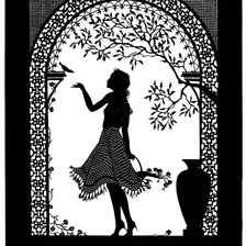 Схема вышивки «Девушка»