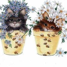 Схема вышивки «Котята»