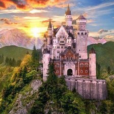 Схема вышивки «замок»