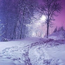 Схема вышивки «зима»