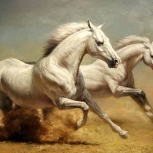 Схема вышивки «Животные, лошади»