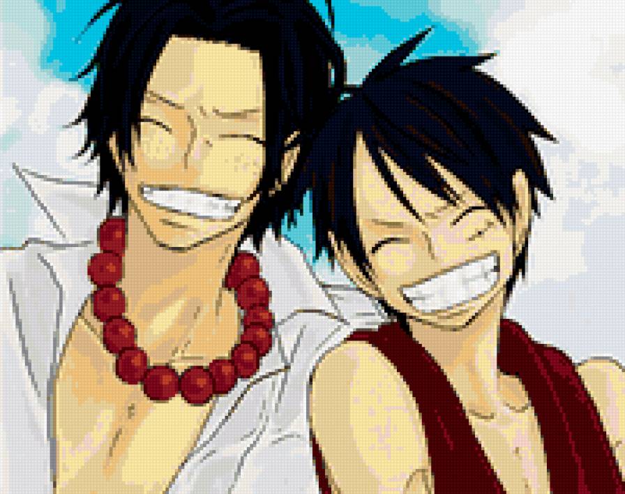 Эйс и Луффи - аниме, one piece - предпросмотр