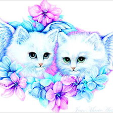 Схема вышивки «ангелочки»