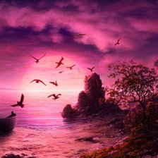 Схема вышивки «Закат»