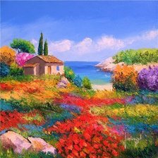 Схема вышивки «Лето во франции»