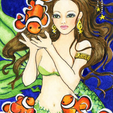 Схема вышивки «русалка»