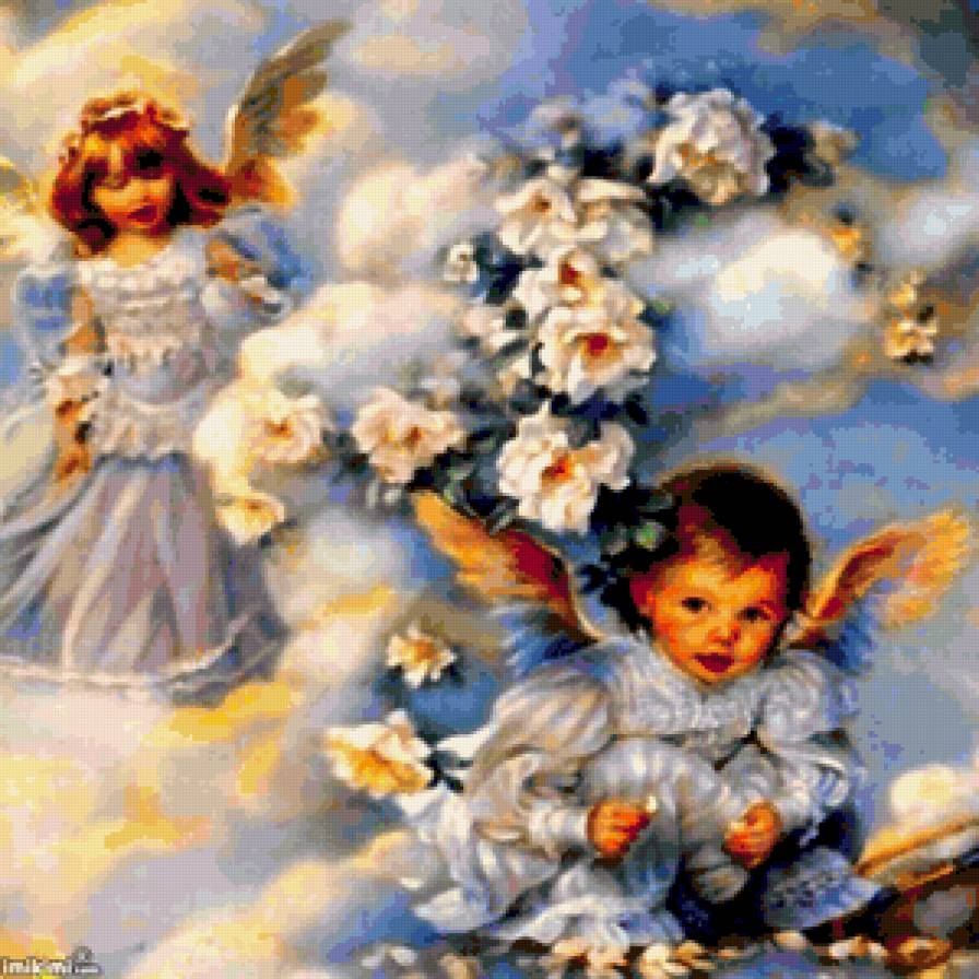 серия "ангелы" - ангелы.облоко.цветы - предпросмотр