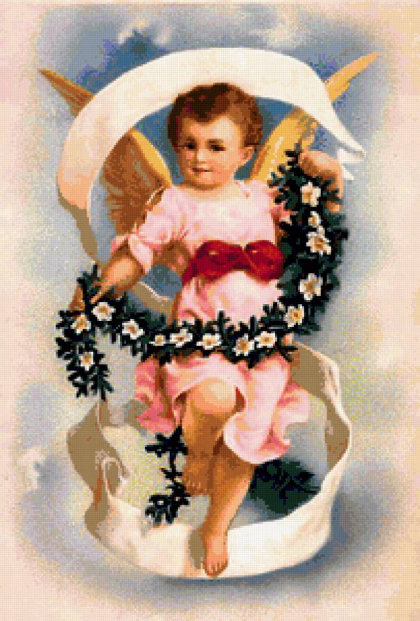 серия "ангелы" - ангел.цветы - предпросмотр