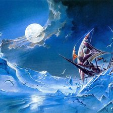 Схема вышивки «Луна на севере»