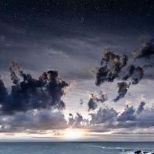 Схема вышивки «Море (фрагмент)»