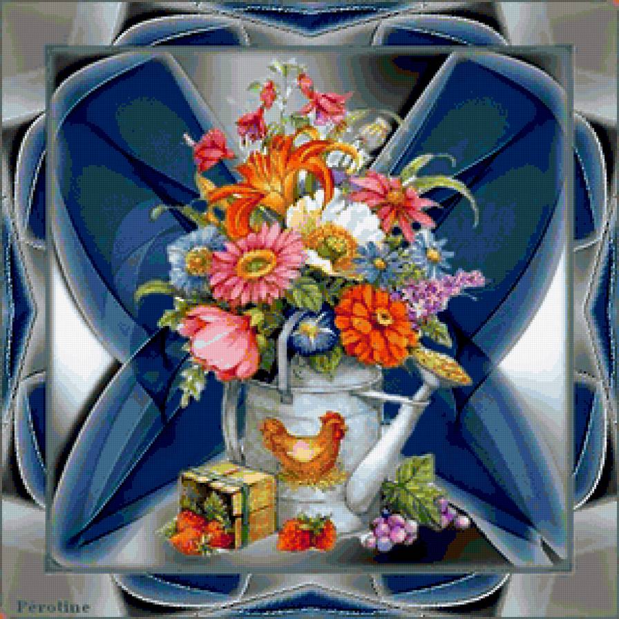 №362408 - подушка, натюрморт, букет, цветы - предпросмотр