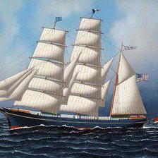 Схема вышивки «парусник»