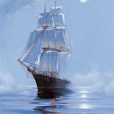 Схема вышивки «парусник»