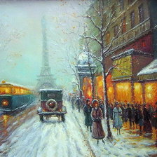 париж зимой