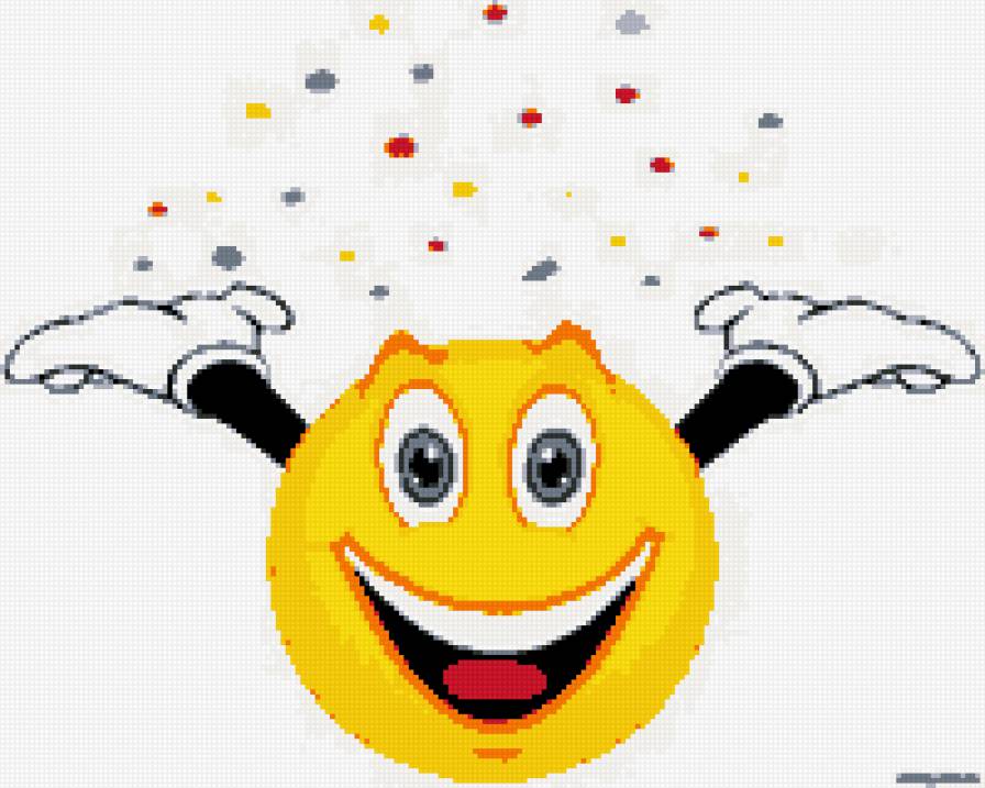 Смайлики - салют, счастье, смайлики, радость - предпросмотр