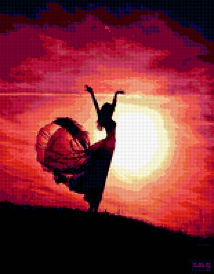 девушка - девушка, она, женщина, образ, закат - предпросмотр